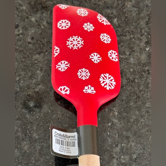 New Crate and Barrel Snowflake Red Silicone Spatula - Picture 1 of 5